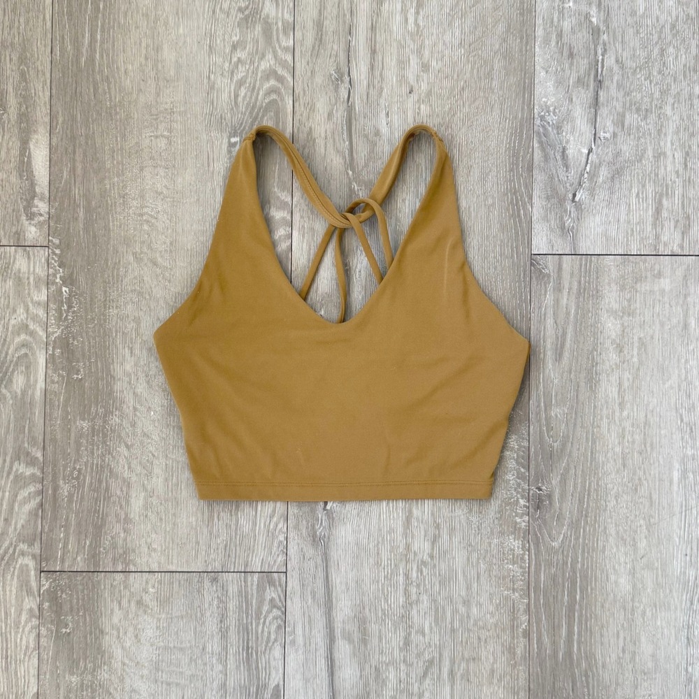 OFFLINE by Aerie Real Me Sports Bra Tank Top Women's M Mustard Yellow Gold